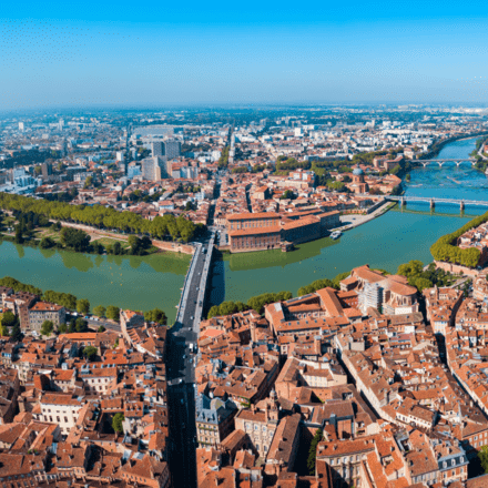 Vue de Toulouse avec la Garonne